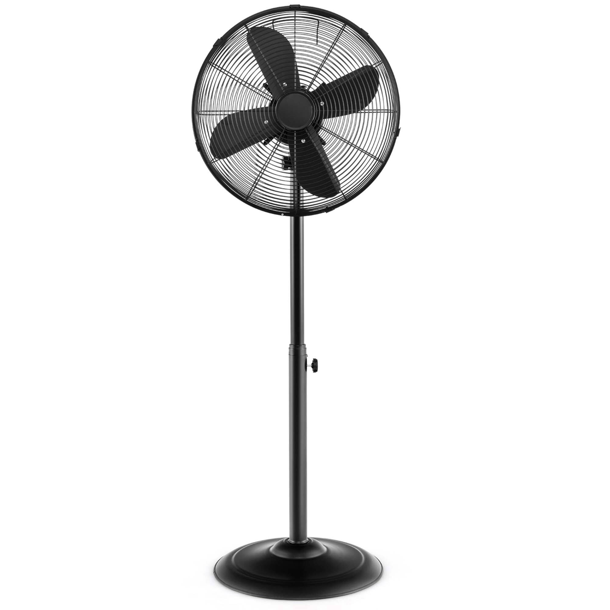 Alt View 16. Costway - 16" Standing Pedestal Fan with 3 Speed Settings Carrying Handle Aluminum Blades - Black.