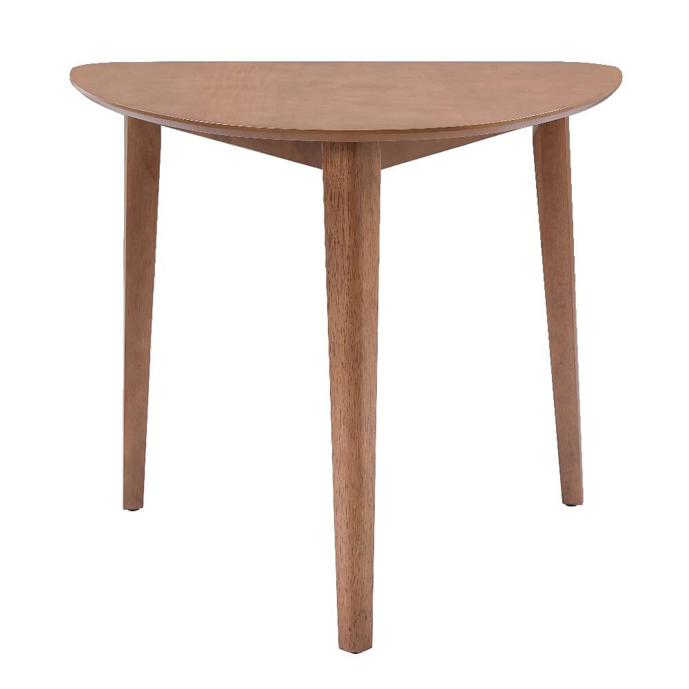 Alt View 1. Loheer - Loheer Triangular Wood Table 36" Modern Space-Saving Geometric Side Table Light Brown Finish for Living Room Small Space - Light Brown.