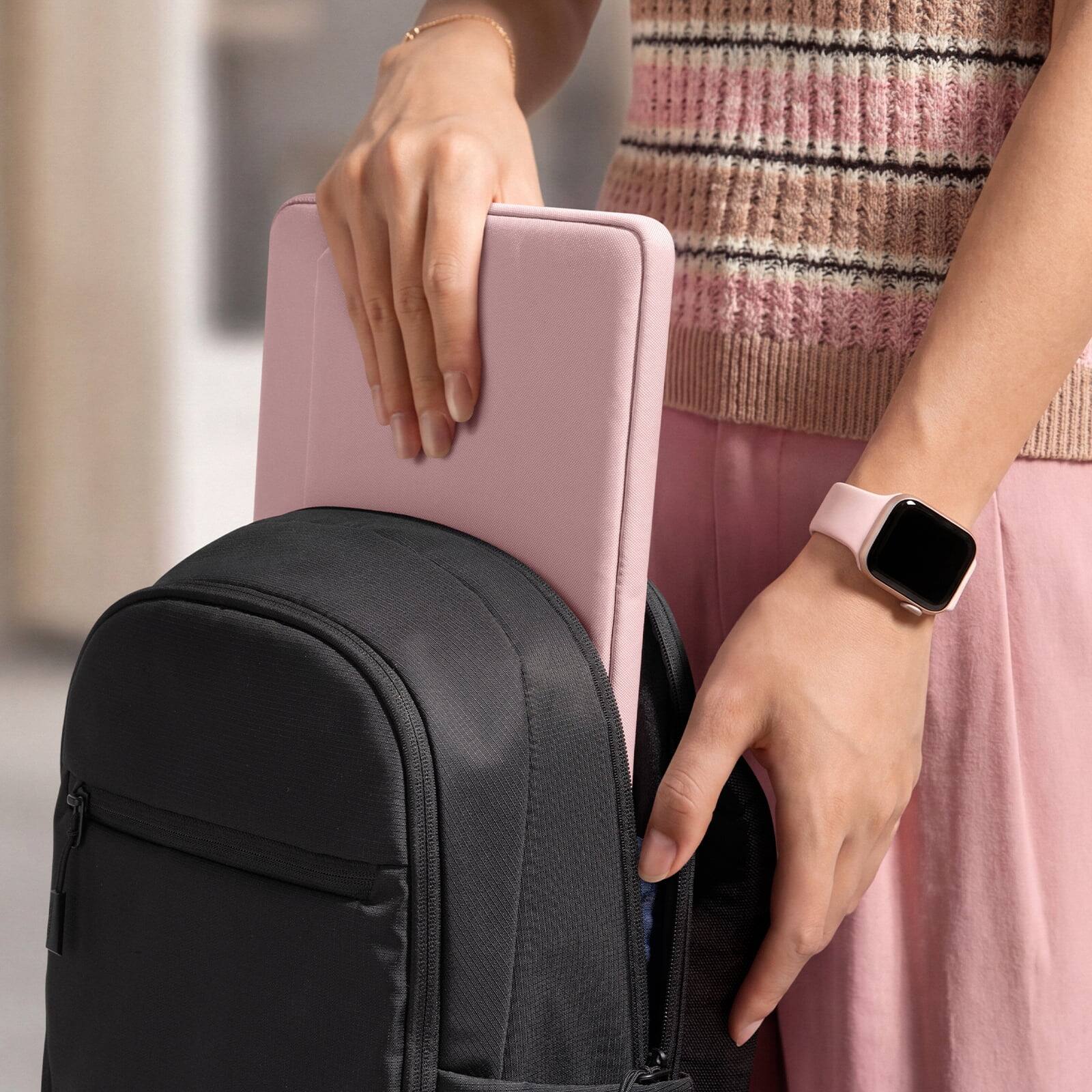 Alt View 9. tomtoc - Light-A18 Slim Laptop Sleeve Case for 13-inch MacBook Neo A18 Pro Chip 2026 - Pink.
