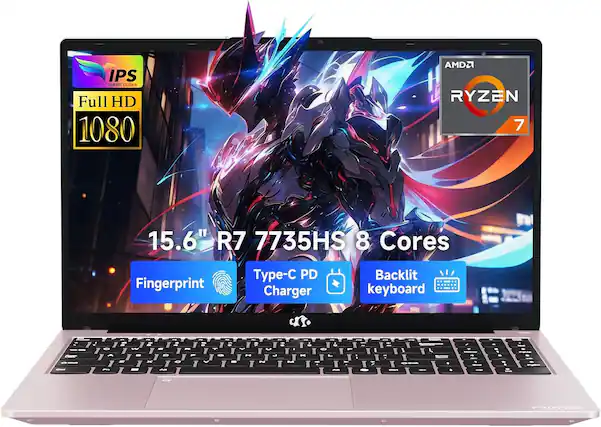 IPS SUPER CLEAR Full HD 1080
AMD RYZEN 7
15.6" R7 7735HS 8 Cores
Fingerprint
Type-C PD Charger
Backlit keyboard