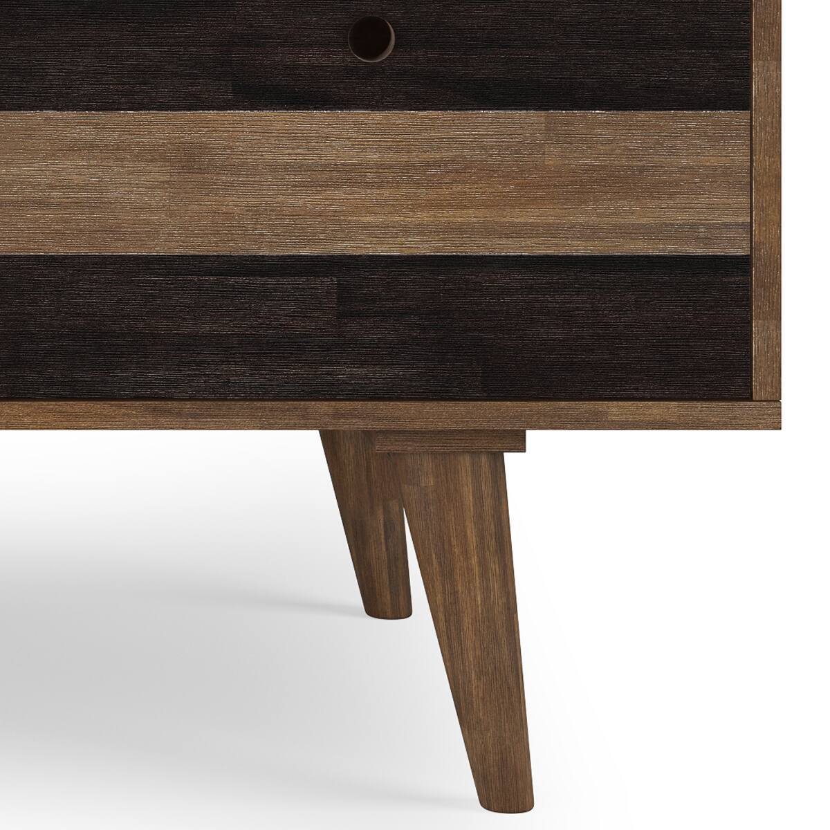 Alt View 4. Simpli Home - Clarkson SOLID ACACIA WOOD Contemporary 60 inch Wide Desk with side drawers in Rustic Natural Aged Brown - Rustic Natural Aged Brown.