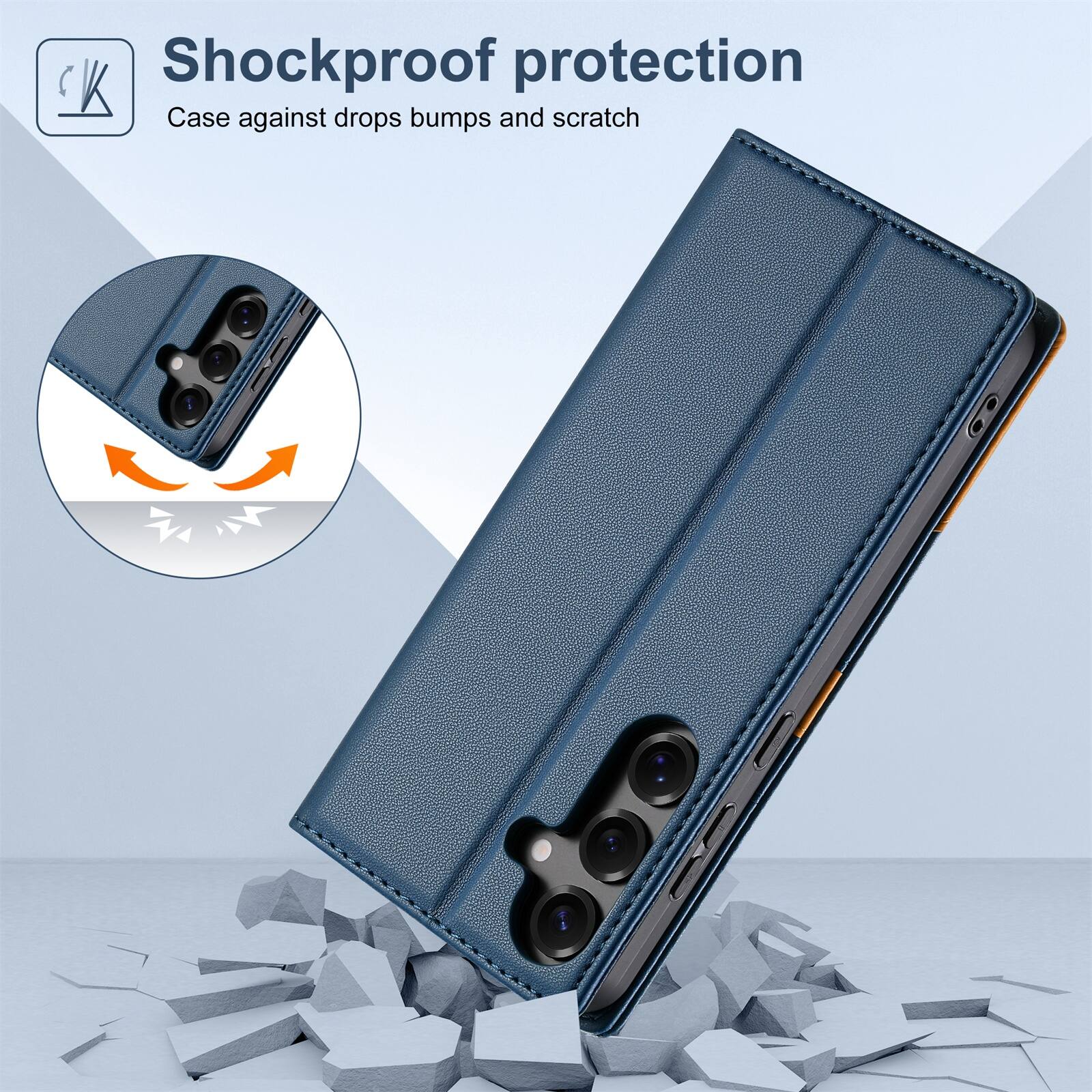 Shockproof protection  
Case against drops, bumps, and scratches