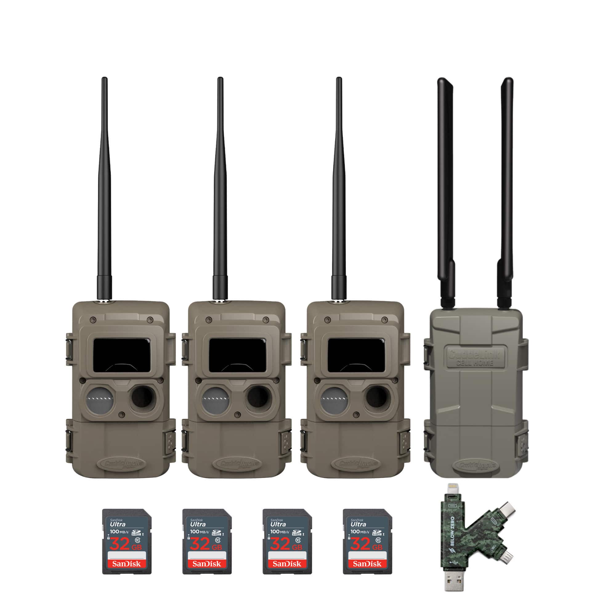 Cuddeback - CuddeLink Wireless, 3rd Gen (3-pack) Bundle with Starter Kit - ACUD-LL-2A-HME4