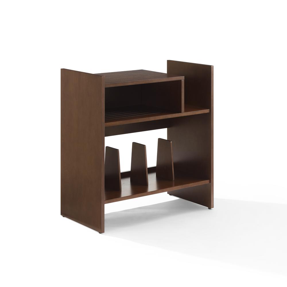 Back. Crosley Furniture - Portland Record Player Stand - Dark Brown.