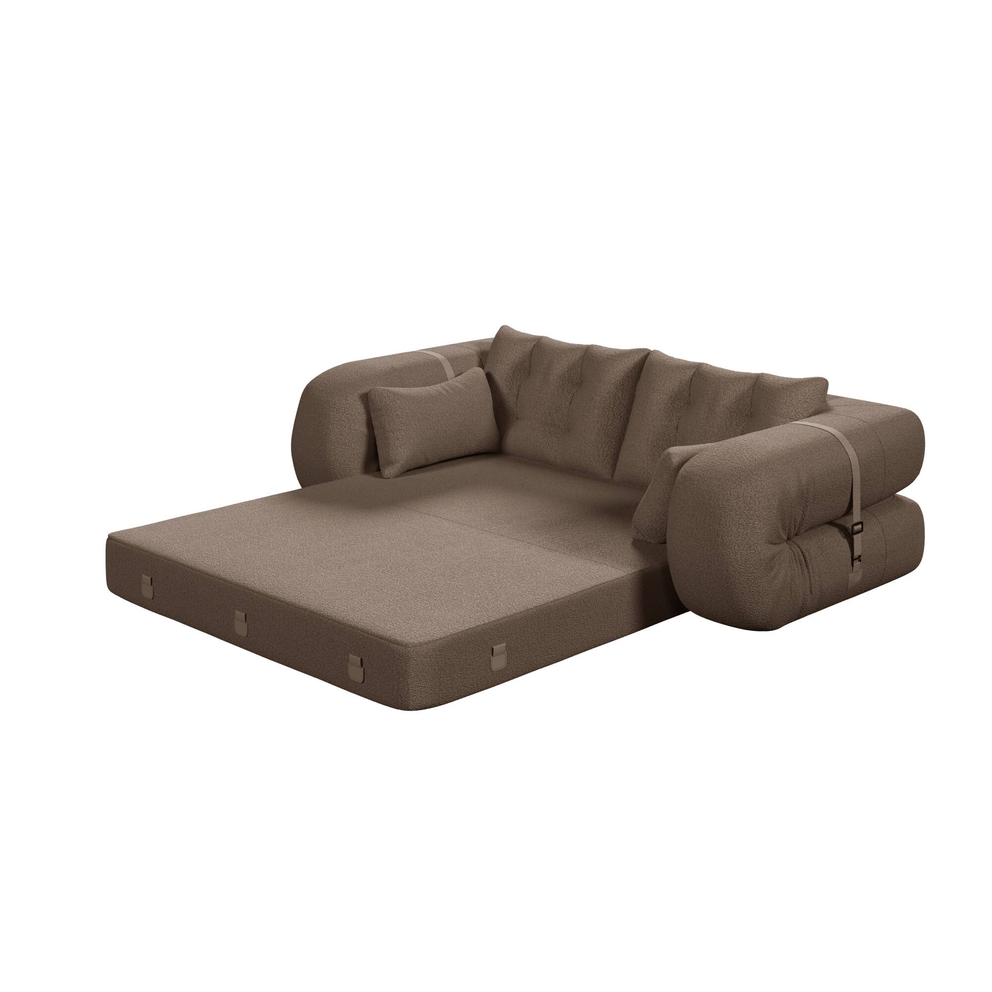 Alt View 10. GOODSILO - Multi-Functional Floor Sofa Bed | Versatile Seating & Sleeper with Removable Pillows for Modern Spaces - Brown.