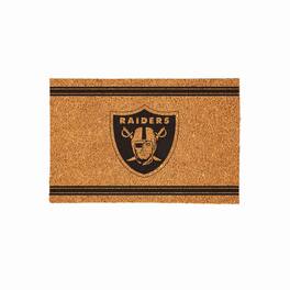 Evergreen Enterprises - Las Vegas Raiders 24" x 36" Outdoor Monochrome Team Logo Coir Mat - Brown