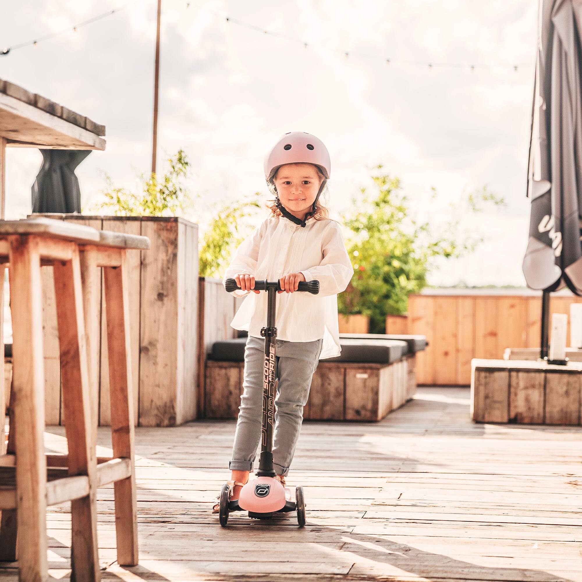 Alt View 3. Scoot & Ride - Scoot & Ride Stand-up Push Scooter for Children Ages 3-6, Highwaykick 3, Rose - Rose.