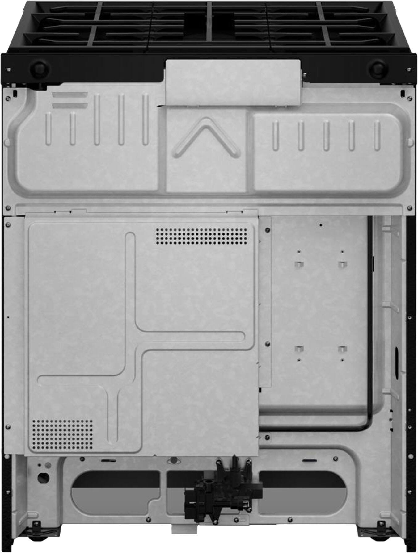 Back. KitchenAid - 5.0 Cu. Ft. Slide-In Gas True Convection Range with Self Clean, Steam Clean, and 2-in-1 Burner - Fingerprint Resistant Stainless Steel.