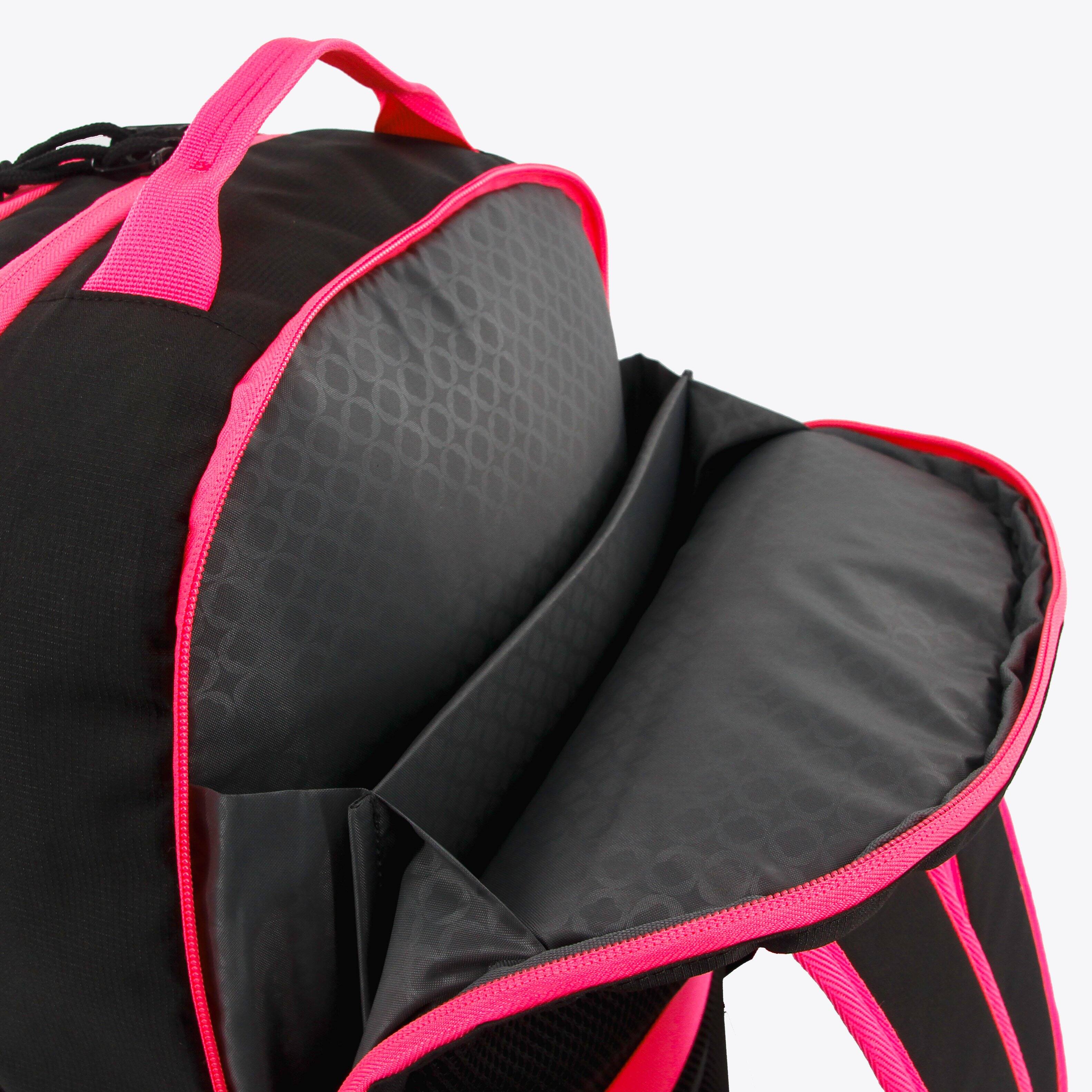 Alt View 2. J World - J World Girls Stride Laptop Backpack for School and Travel, Black/Pink - BLACK/PINK.