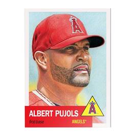 LA Angels #22 Albert Pujols MLB Topps Living Set Card - Red/White