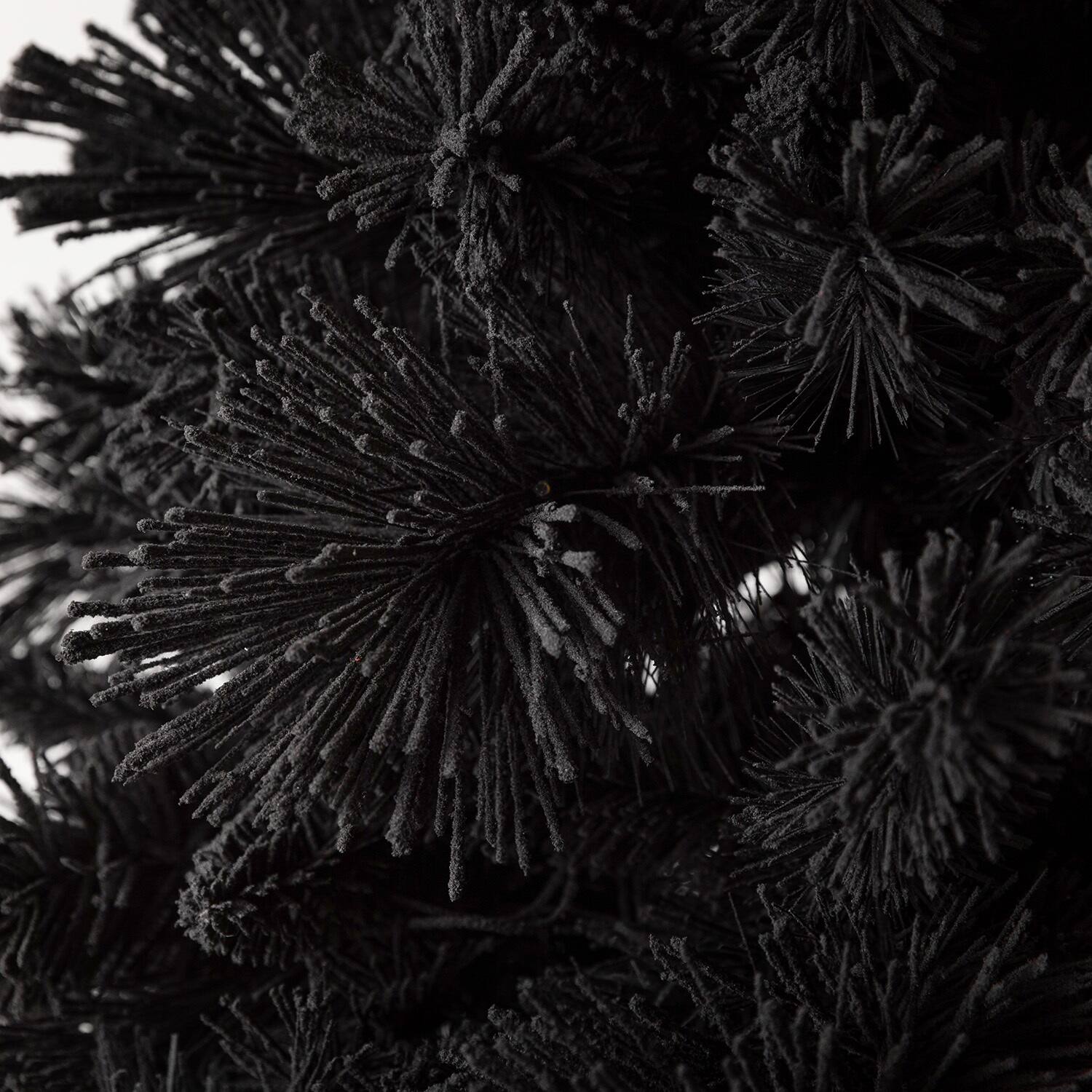 Alt View 5. Home Heritage - Home Heritage Snowdrift 6.5 Ft Pre-Lit Artificial Christmas Holiday Tree, Black - Black.