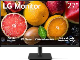 LG - Refurbished Excellent - 27" IPS Full HD 100HZ Design Monitor 27MS500-B - Black