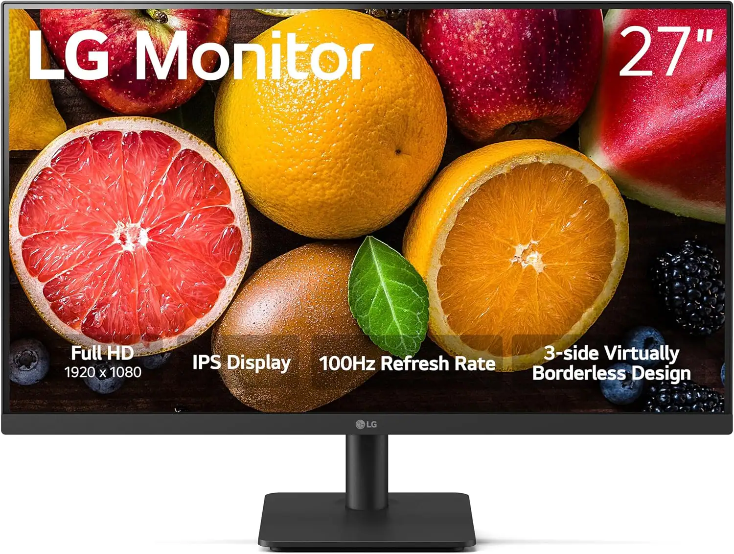 LG - Refurbished Excellent - 27" IPS Full HD 100HZ Design Monitor 27MS500-B - Black
