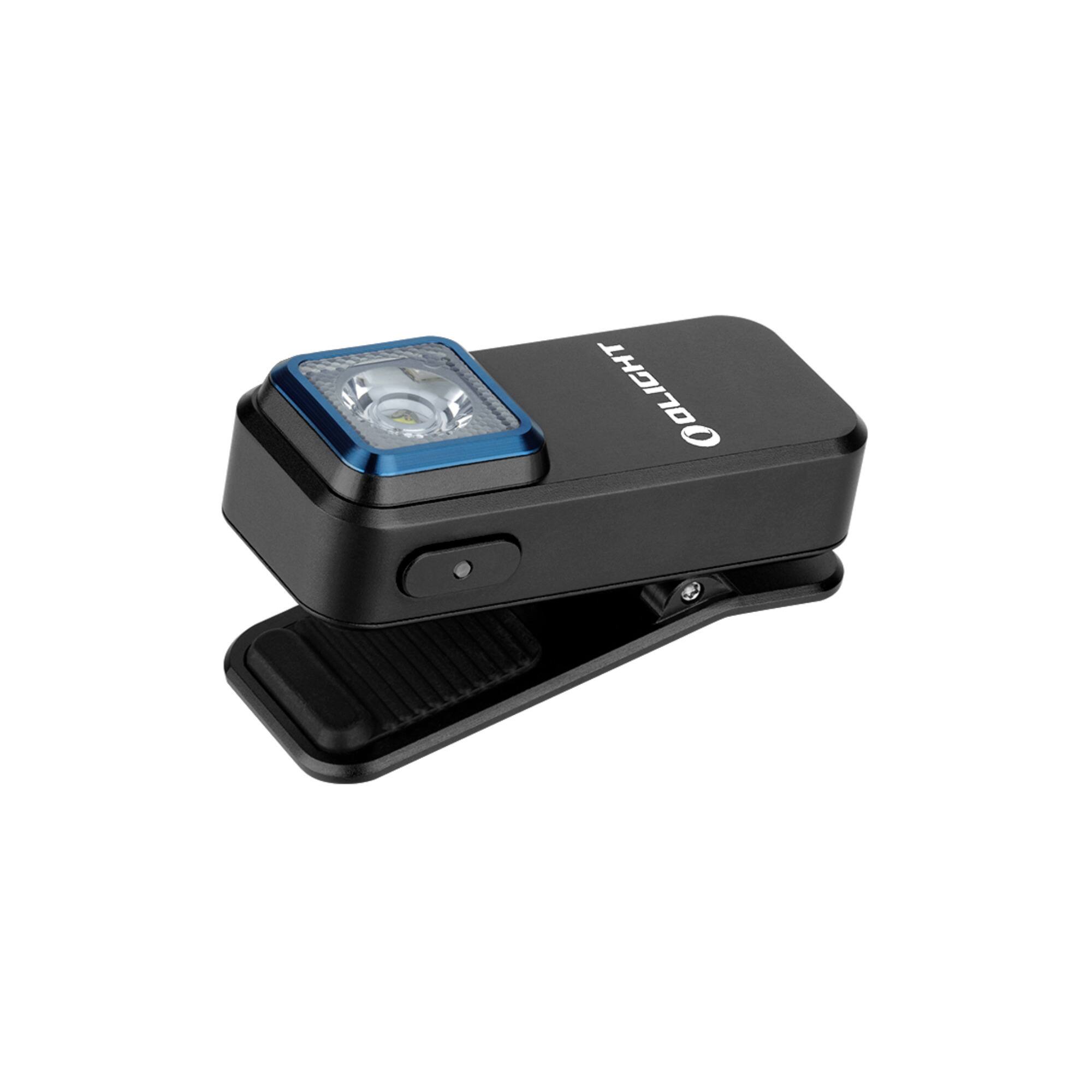Back. OLIGHT - OLIGHT Oclip Rechargeable Clip-On with White and Red Light (Black).