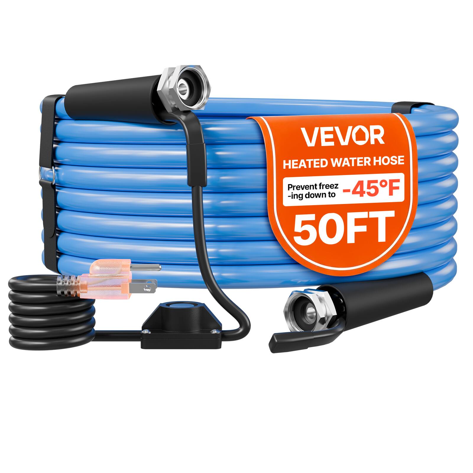 VEVOR HEATED WATER HOSE Prevent freezing down to -45°F 50FT