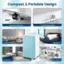 Compact & Portable Design 360 Universal Wheels Portable Handle COOWAY Living Room Bedroom Bathroom Laundry Room