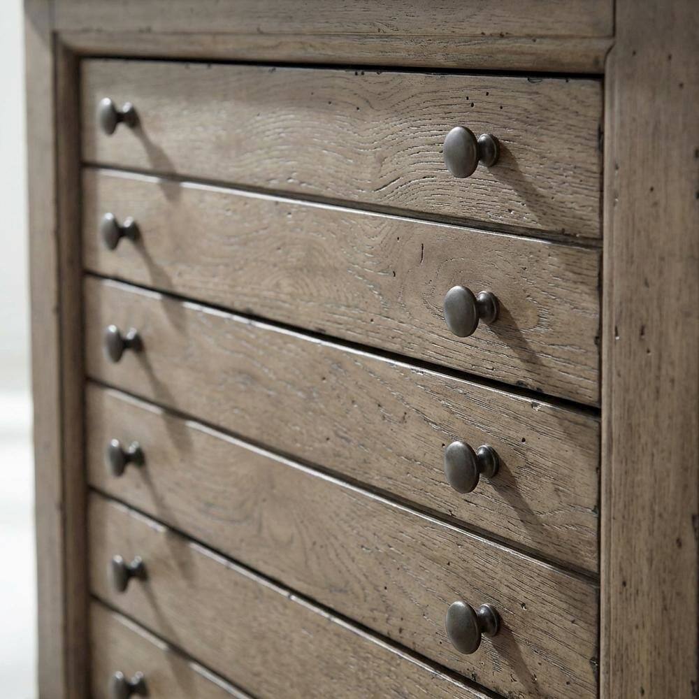 Back. Starlight Canyon Home - Dusty Taupe Bedside Chest with Charging Station and Modern Design - Multi.