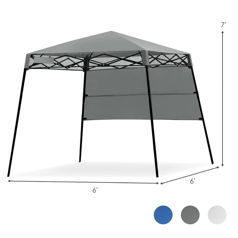 Left. Kadyn - 7 x 7 Feet Sland Adjustable Portable Canopy Tent with Backpack-Gray, Outdoor Gazebo Wedding Party Tent Canopy Tent.