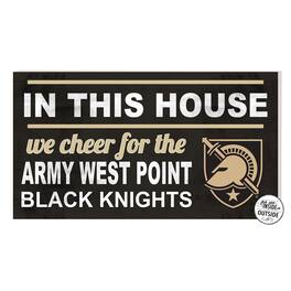 Jardine - Army Knights 11'' x 20'' Indoor/Outdoor In This House Sign - Black