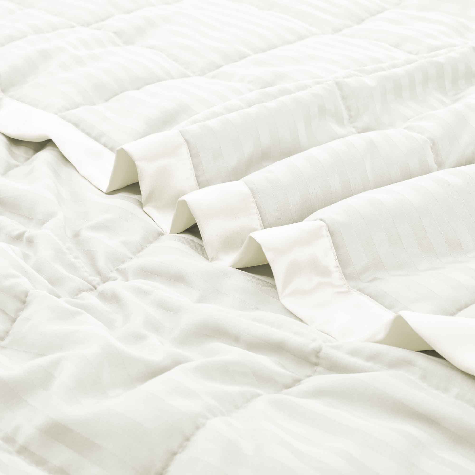 Alt View 1. Nest - Peace Nest Hotel Quality Luxury All Season Jacquard Soft Bed Blanket with Satin Trim Cozy and Warm - Cream.