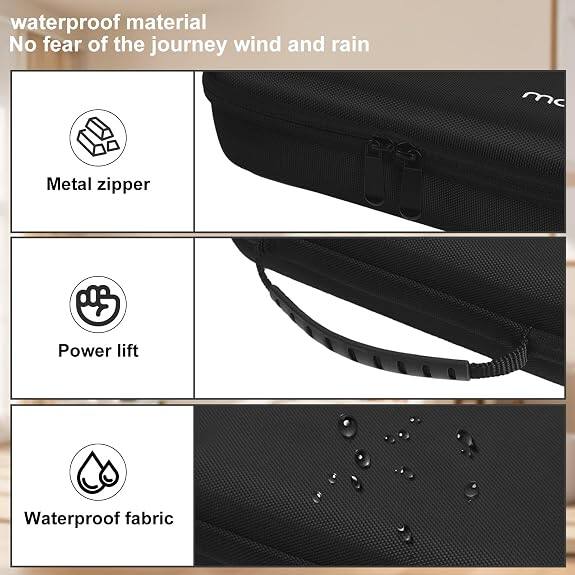 waterproof material  
No fear of the journey wind and rain  

Metal zipper  

Power lift  

Waterproof fabric