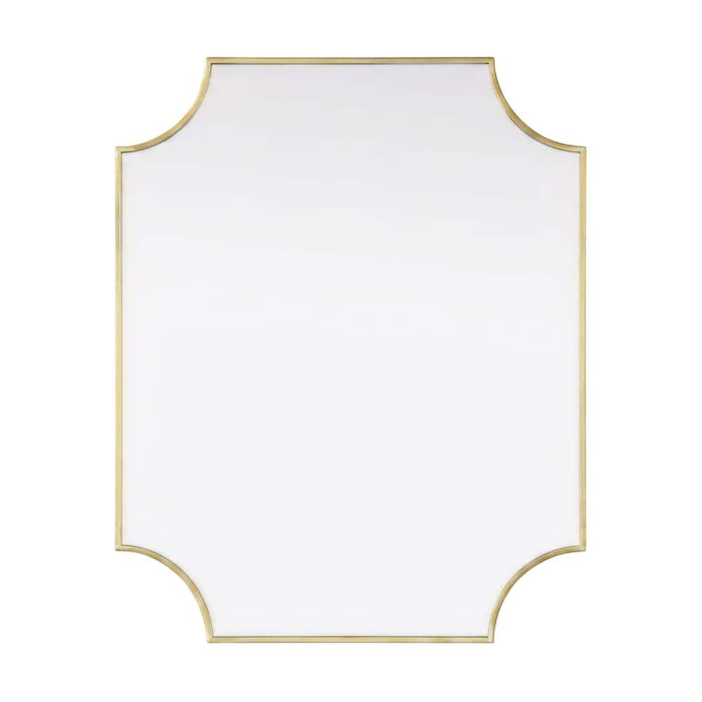 Elegant Kitchen and Bath - Notched Metal Mirror 30x36 inch - Brass price history on PriceWatchPro