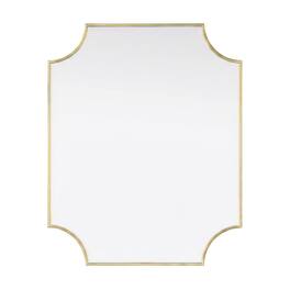 Elegant Kitchen and Bath - Notched Metal Mirror 30x36 inch - Brass