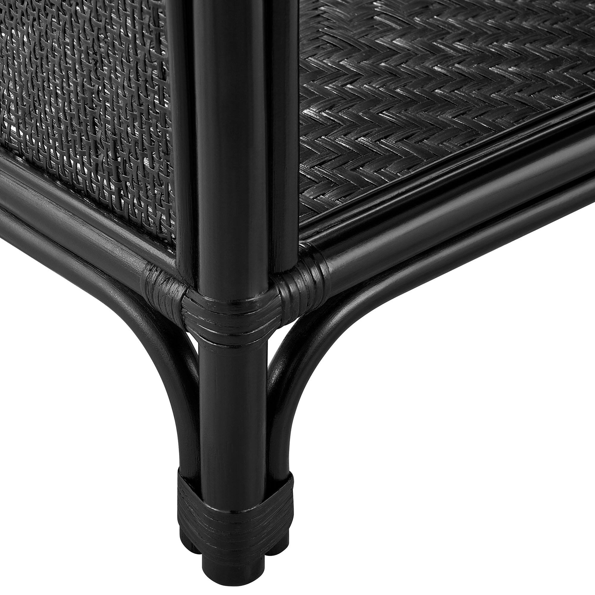 Alt View 4. Modway - Celeste 67 Inch Tall Arched Natural Rattan Bookshelf by Modway - Black.