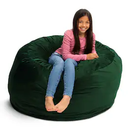 Ultimate Sack - 4ft Bean Bag Chair, Oversized Indoor Comfy Lounger, Hunter Suede - Hunter Green