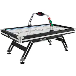 VEVOR - Air-Powered Hockey Table, 89" Indoor Hockey Table for Kids and Adults, LED Sports Hockey Game with 2 Pucks