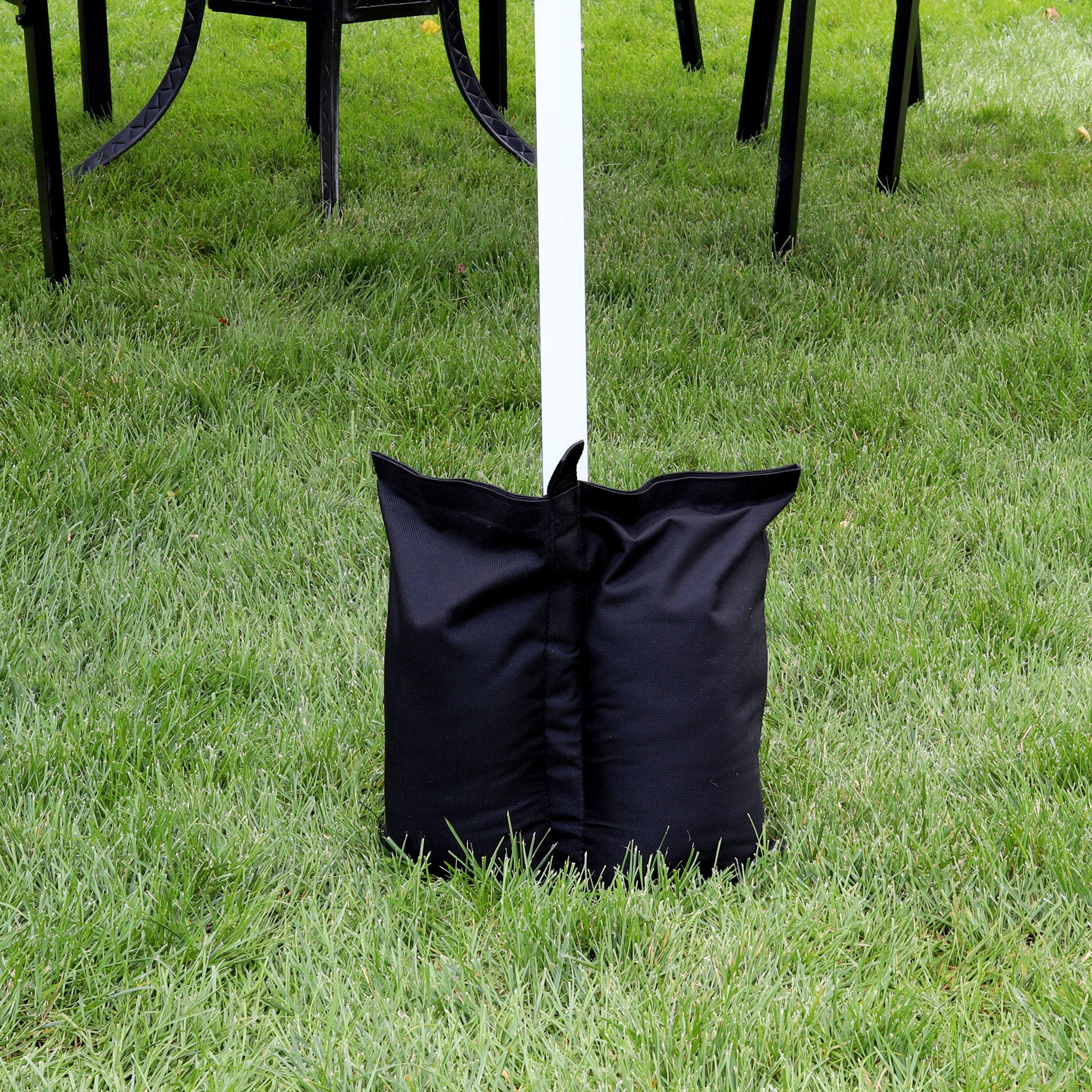Alt View 3. Sunnydaze - Polyester Sandbag Canopy Weights - Set of 4 - Black.