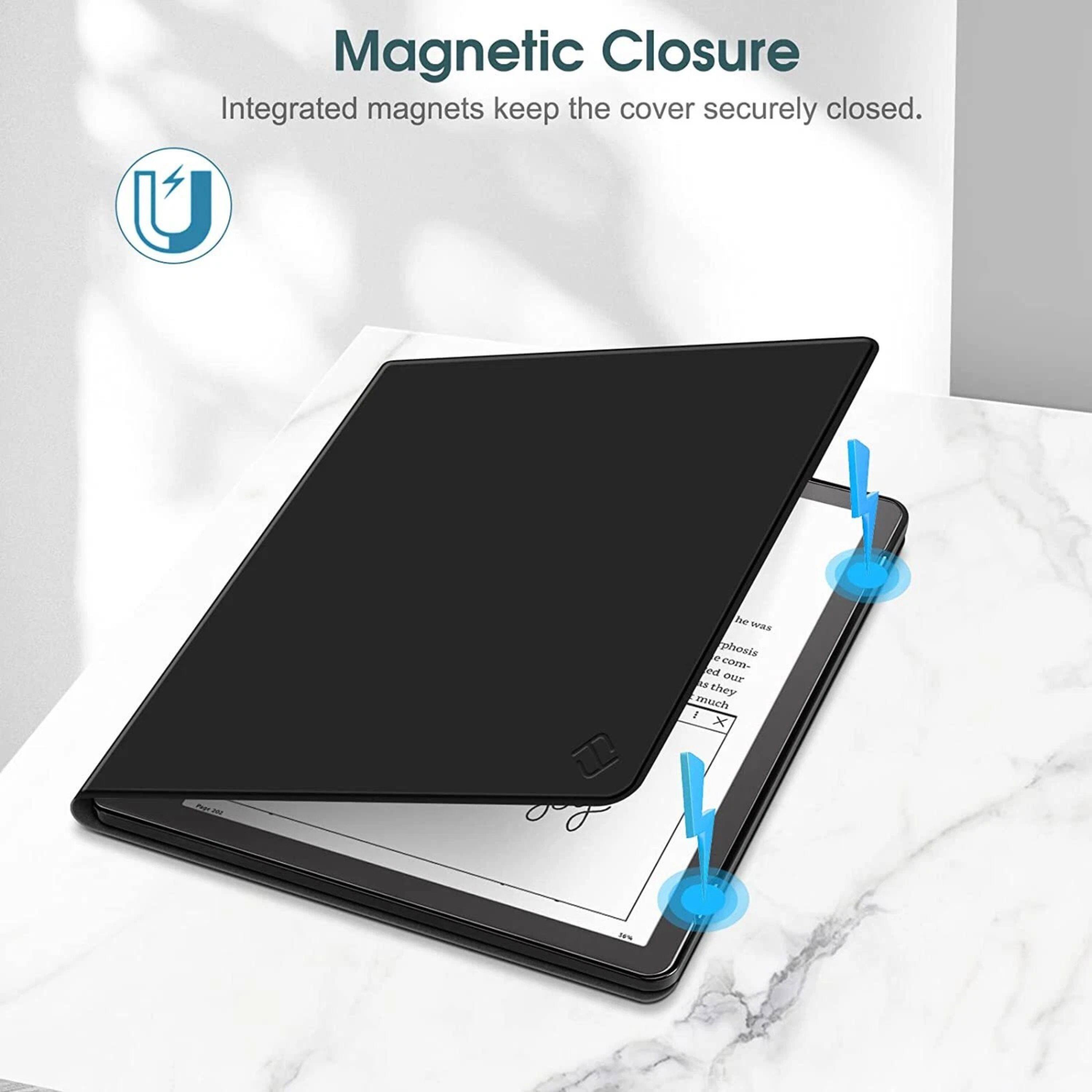Magnetic Closure  
Integrated magnets keep the cover securely closed.