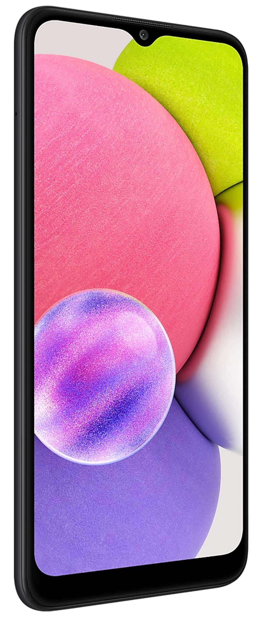 Left. Samsung - Pre-Owned Excellent Galaxy A03s 32GB (Unlocked) - Black.