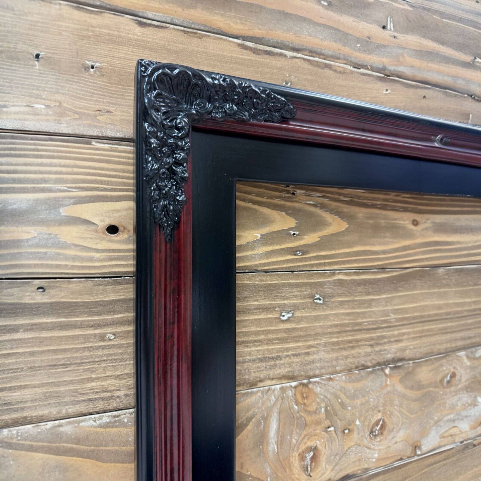 Alt View 1. LAREDO FRAME FACTORY - 55 inch Handmade Ornate wood For TCL A300W NXTVISION Tv - BLACK CHERRY.