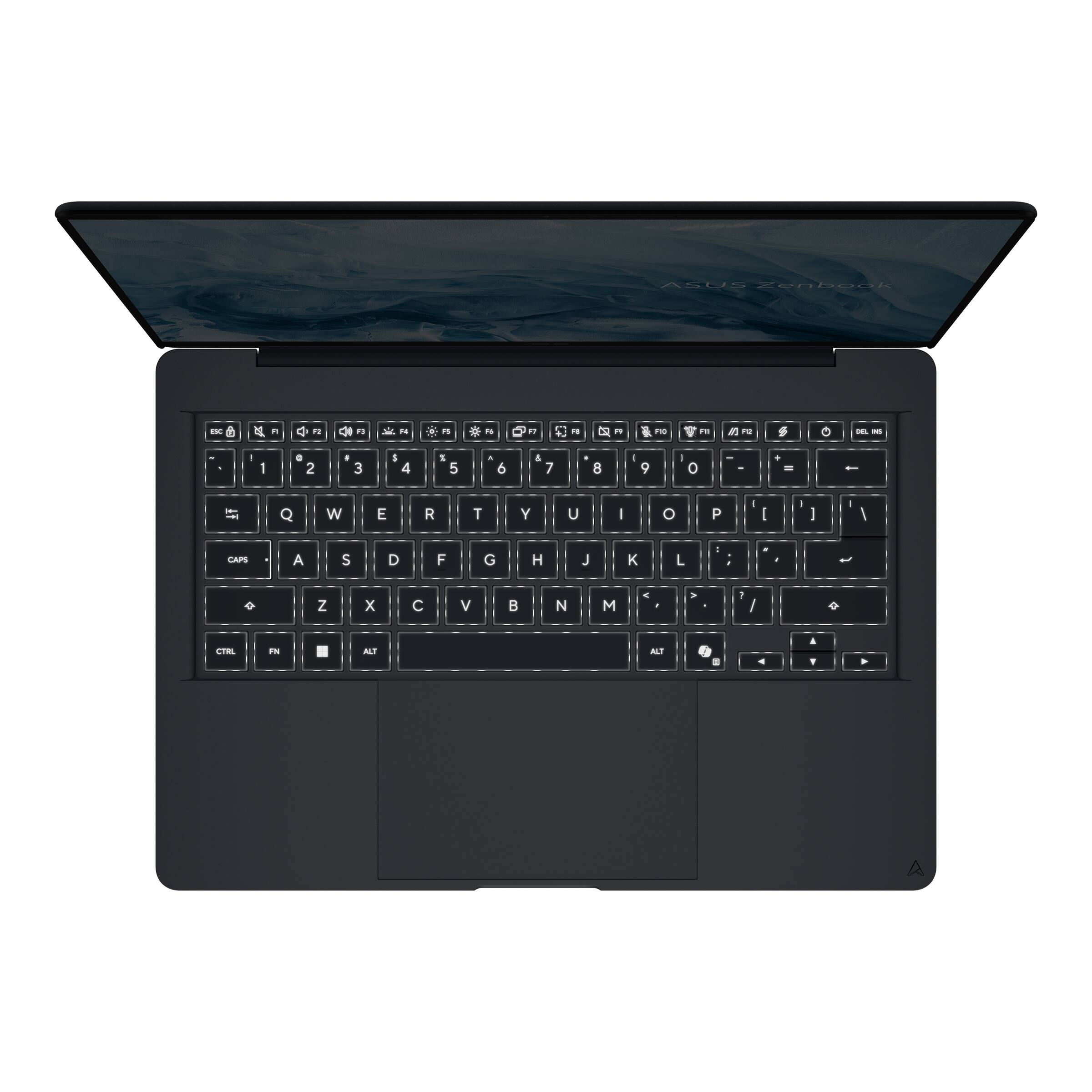 ASUS Zenbook

R
F12
I
1
0 2
I 3
$
4
% 5
A 6
& 7
8
9
0
+ =
1
Q
W
E
R
T
Y
U
I
O
P
I
|
I
I
/
CAPS
A
S
D
F
G
H
J
K
L

+
Z
X
C
V

N
M
<
!
/
CTRL
IN
ALT
ALT
Y
A
