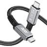 Acer - USB4 Cable 40Gbps, 8K@60Hz USB-C Video Cable, 240W Fast Charging Thunderbolt 4/3 Braided High Speed Cable
