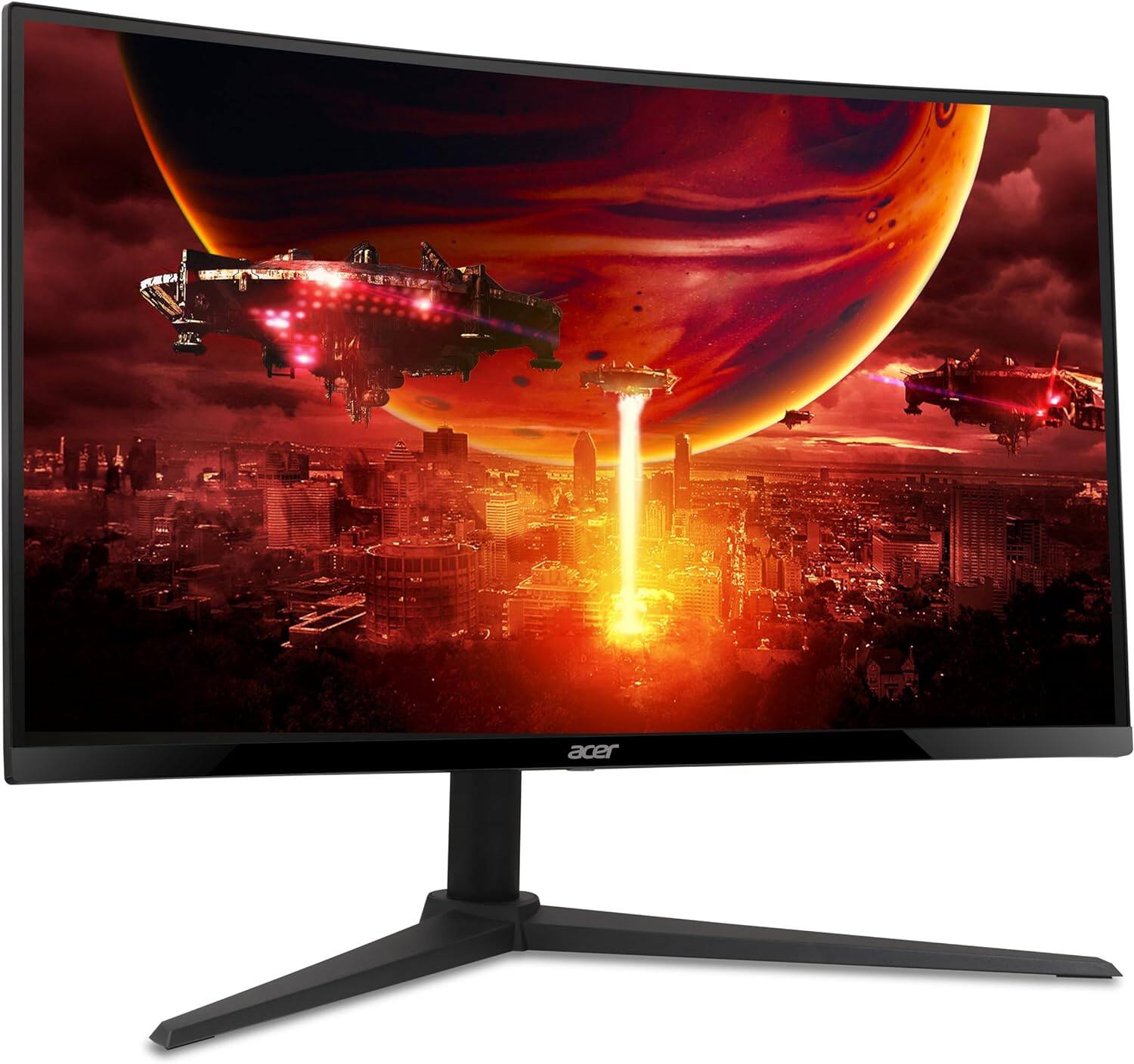 Angle. Acer - Nitro XZ 27" Curved Gaming Display 1920x1080 180Hz 250nit HDMI DisplayPort | XZ270 S3 | UM.HX0AA.303 - Black.