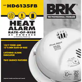 First Alert - Hard-Wired w/Battery Back-up Ionization Heat Alarm 1 pk