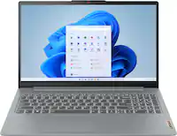 Lenovo - IdeaPad Slim 3i 15.6" Full HD Laptop - Intel Core i5-1335U 2023 - 16GB Memory - 256GB SSD - Arctic Grey - Front_Zoom