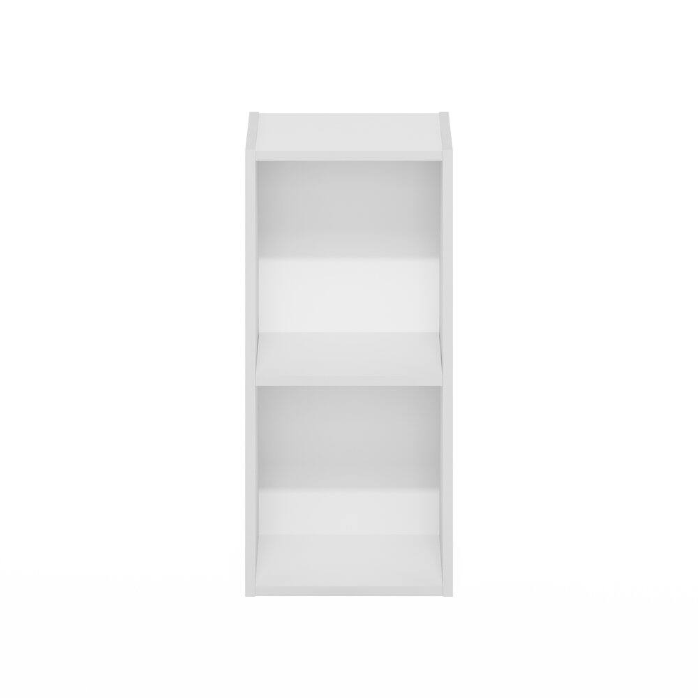 Left. Furinno - FULDA Book Shelf, 2-Tier Narrow Storage Cabinet, Bookcase with 10-In Width Storage Shelf, 9.3 x 9.8 x 21.2 - White.