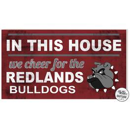 Jardine - University of Redlands Bulldogs 11" x 20" Indoor/Outdoor In This House Sign - Maroon