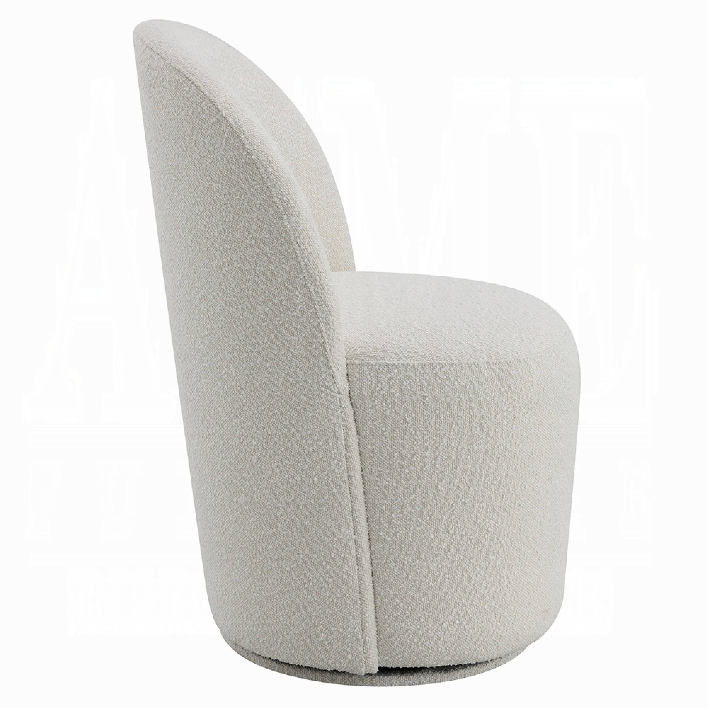 Alt View 3. Manhattan Lane - Accent Chair Set of 2, 360 Degree Swivel Rotation - White.