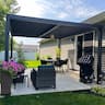 PURPLE LEAF - Louvered Pergola Outdoor Gray Aluminum Pergola with Adjustable Roof for Deck Backyard Garden Hardtop Gazebo - 11' X 13'