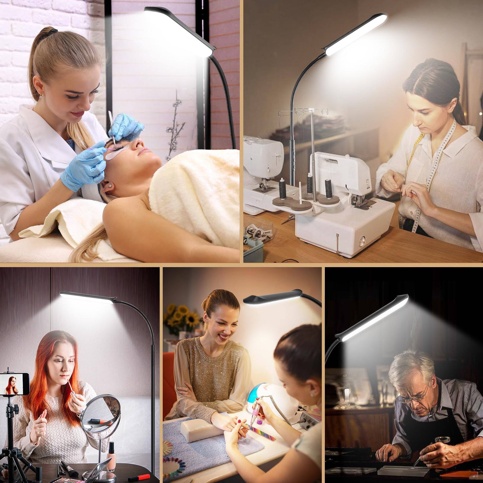 Alt View 2. MAGICAL RUBS - Floor Lamp 18w 1800lm Super Bright Led With Remote & Works Smart Plug Dimmable Timing Eye Caring Reading Lamps Standi... - White.