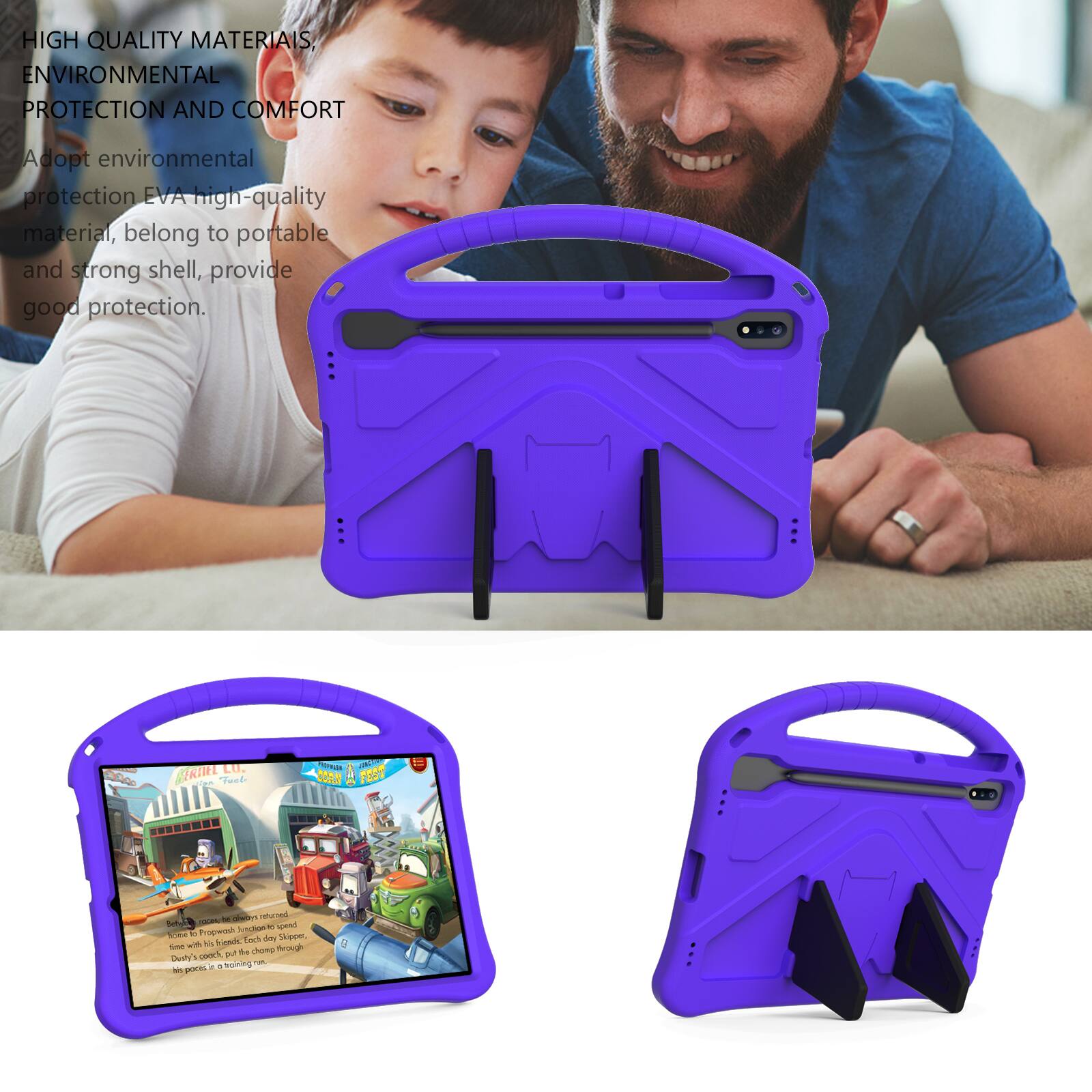HIGH QUALITY MATERIALS, ENVIRONMENTAL PROTECTION AND COMFORT

Adopt environmental protection EVA high-quality material, belong to portable and strong shell, provide good protection.