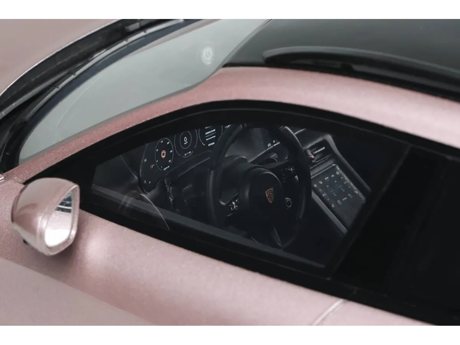 Left. GT Spirit - 2022 Porsche Taycan Turbo S Cross Turismo Pink Metallic 1/18 Model Car by GT Spirit - Pink.