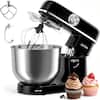 Front. OSTBA - 6.3QT Stand Mixer, 6 Speed Tilt-Head Electric Kitchen Mixer - Black.