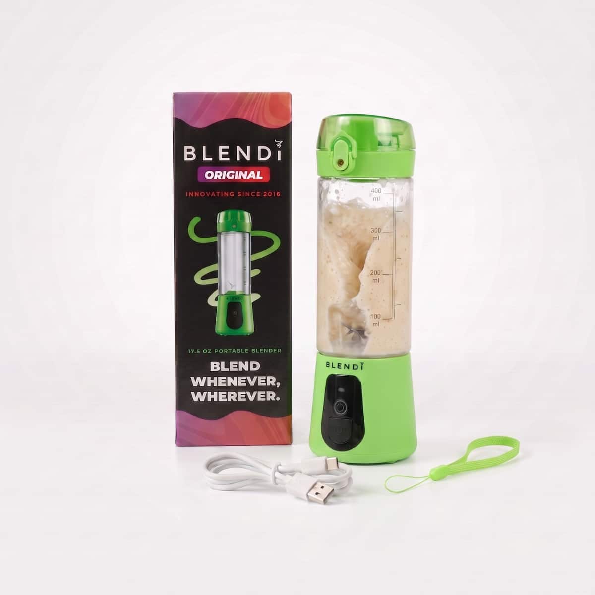 BLENDi - Lite 70W 17‑oz Portable Personal Blender & Drink Mixer for Protein Powders & Supplements - Green