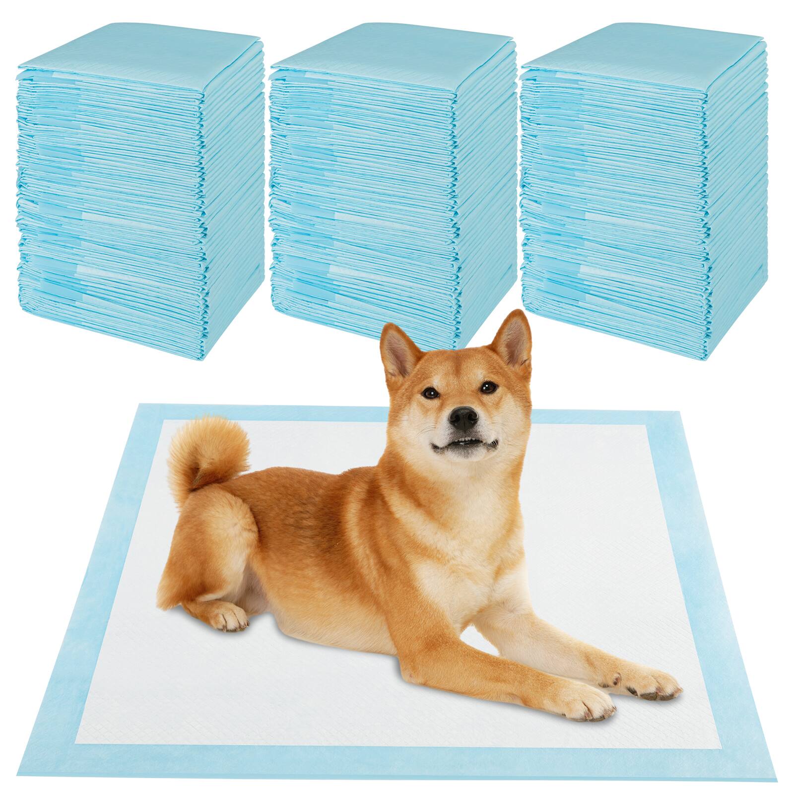 Gymax - 30''x 30''(150 Counts) Dog Potty Training Pads Puppy Pee Pads w/ Quick-Drying - Blue
