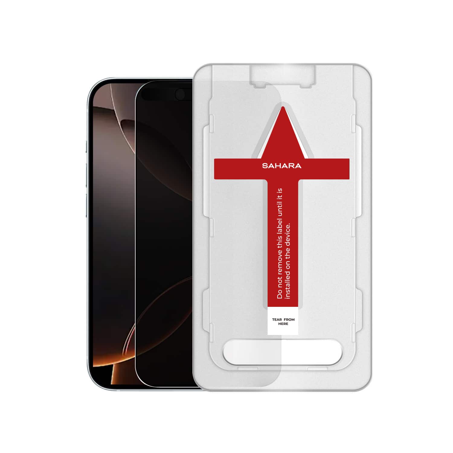 SaharaCase - Easy Apply Tempered Glass Screen Protector for iPhone 16 Pro - Privacy